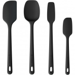 ChefAide Silikon Spatula Set (4 Para, Siyah)