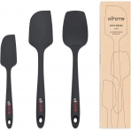 Elihome Silikon Spatula Set (3 Para, Siyah)