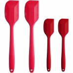 zYoung Silikon Spatula Seti (Krmz, 4 Para)