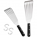 HaSteeL Paslanmaz elik Delikli Spatula Seti(2 Para, Gm)