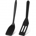 Patelai Silikon Mini Spatula Seti (2 Para, Siyah)