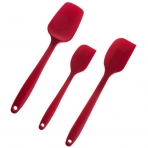 Aguder Silikon Spatula Seti(3 Para, Krmz)