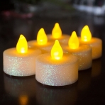 LOGUIDE Beyaz Simli Led Tea Light Mum (12 Adet)