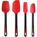 TEEVEA Silikon Spatula Set (4 Para) (Krmz)