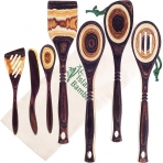 Island Bamboo Pakkawood Spatula Seti (7 Para)(Kahverengi)