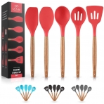 Zulay Kitchen Silikon Spatula Seti (5 Para)(Krmz)