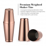 VB VINOBRAVO Boston Kokteyl Shaker Set (Rose Gold) (11 Para)