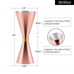 Barfame Paslanmaz elik Rose Gold Kokteyl Shaker