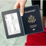 AGBIADD RFID Korumal Erkek Deri Pasaportluk (Mavi)