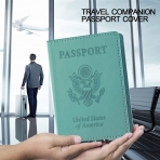 Mokrol RFID Korumal Kadn Deri Pasaportluk (Yeil)