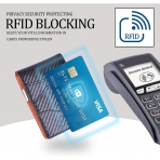 RF-BLOLLET RFID Korumal Erkek Deri Czdan (Siyah/Turuncu)