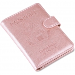 Anbelideb RFID Korumal Kadn Deri Pasaportluk (Rose Gold)