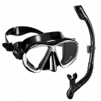 OMORC Snorkel Set, Anti-Fog Snorkel Mask Impact Panoromik nolkel