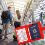 Uhitmi RFID Korumal Deri Pasaportluk (Krmz)