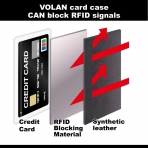 VOLAN RFID Korumal Kadn Deri Czdan (Mavi)