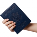 TOOVREN Deri Pasaportluk(2 Adet)(Mavi)