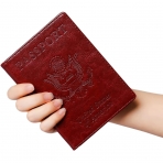 TOOVREN RFID Korumal Erkek Deri Pasaportluk (Krmz)