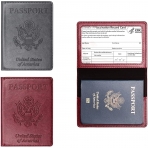 Arouselove Deri Pasaportluk(2 Adet)(Gri/Bordo)