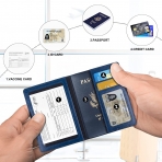 GOAUS  RFID Korumal Erkek Deri Pasaportluk (Mavi)