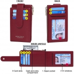 Seammer RFID Korumal Kadn Deri Czdan(Bordo)