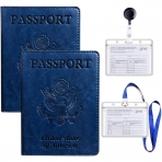 FULLBELL Deri Pasaportluk(2 Adet)(Lacivert/Lacivert)