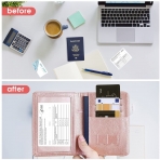 LAUWOO RFID Korumal Deri Pasaportluk (Pink)