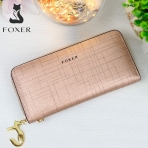 FOXER Kadn Deri Czdan(Rose Gold)