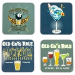 OLD GUYS RULE Mantar Bardak Altl(Renkli, 4 Adet)