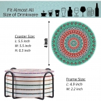 Mintlyfe Dekoratif Bardak Altl (Renkli, 6 Adet)