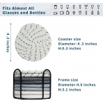 Generic Dekoratif Bardak Altl (Gri, 8 Adet)