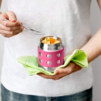 LunchBots Paslanmaz elik Yemek Termosu (Pembe, 230ml)