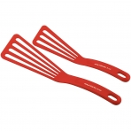 Rachael Ray Silikon Delikli Spatula Seti (2 Para, Mavi)