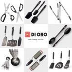 di Oro Living Chef Serisi Silikon Spatula Seti (3 Para, Siyah)