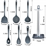 E-far PDJW Silikon Mutfak Gereleri Seti (7 Para, Gri)