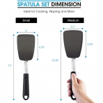 Unicook Silikon Spatula Seti (Gri, 2 Para)