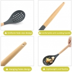 Newness Silikon Delikli Spatula (Gri)