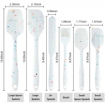 SHEbaking Silikon Spatula Seti (Beyaz, 6 Para)