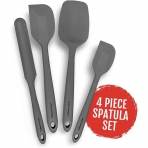 Culinary Couture Silikon Spatula Seti(4 Para, Gri)