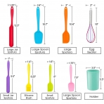 P&P CHEF Silikon Mutfak Gereleri Seti(9 Para, ok Renkli)