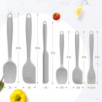 HULUBABY Silikon Spatula Seti(6 Para, Gri)