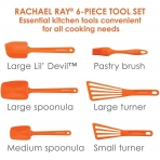 Rachael Ray Silikon Spatula Seti (6 Para, Turuncu)