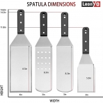 Leonyo Paslanmaz elik Spatula Seti (4 Para)