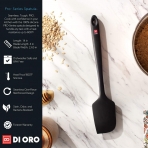 di Pro Living Seamless Serisi XL Silikon Spatula (Siyah)