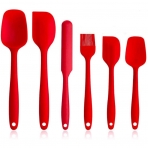 Lot-yeah Silikon Spatula Seti (6 Para, Krmz)