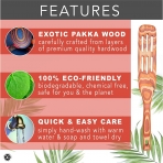 Island Bamboo Pakkawood Mutfak Gereleri Seti (4 Para, Krmz)