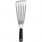 OXO Paslanmaz elik Delikli Spatula(Siyah/Gm)