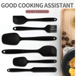 Covotna Silikon Spatula Set (6 Para, Siyah)