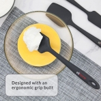 Elihome Silikon Spatula Set (3 Para, Siyah)