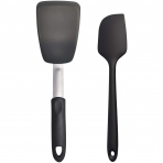 Unicook Silikon Spatula Seti (Siyah, 2 Para)