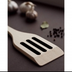 ECOSALL Tahta Delikli Servis Spatulas(Kahverengi)